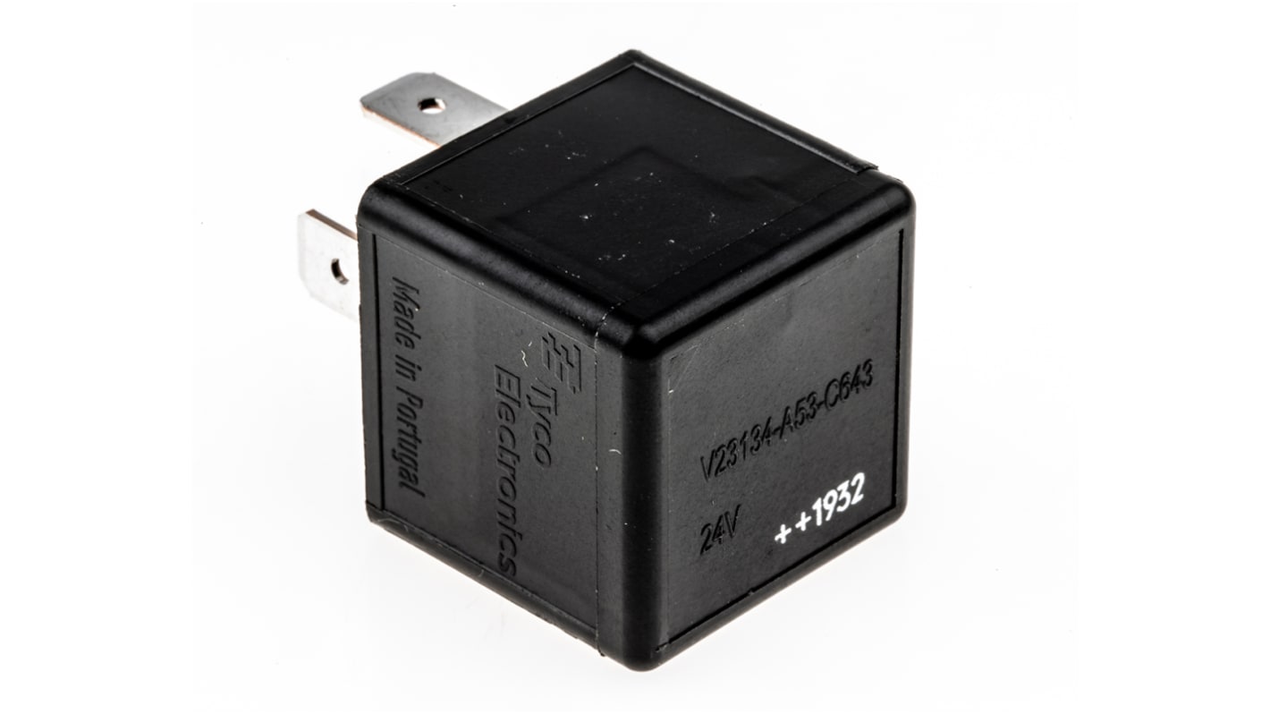 TE Connectivity Plug In Automotive Relay, 24V dc Coil Voltage, 20A Switching Current, SPDT