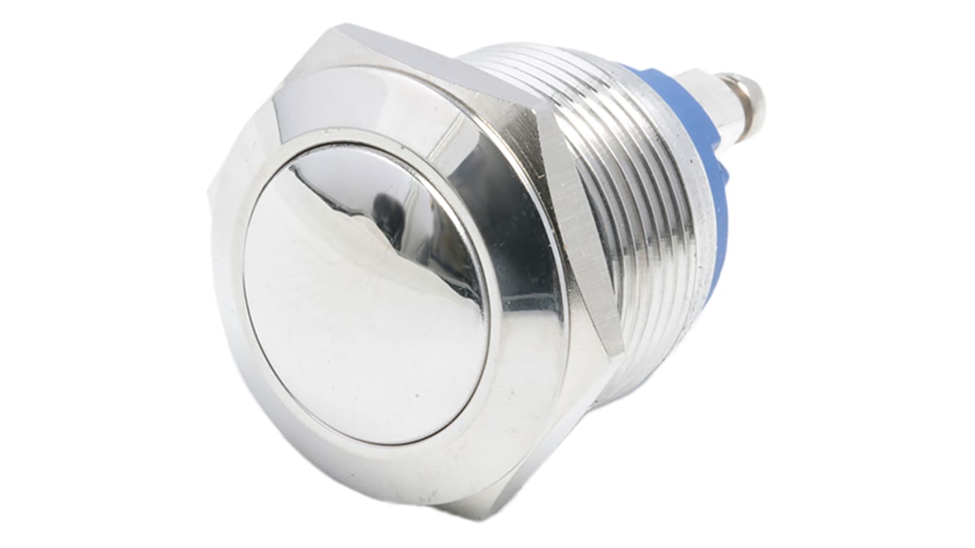 EOZ Push Button Switch, Momentary, Panel Mount, 19.2mm Cutout, SPST, 48 V dc, 250V ac, IP65
