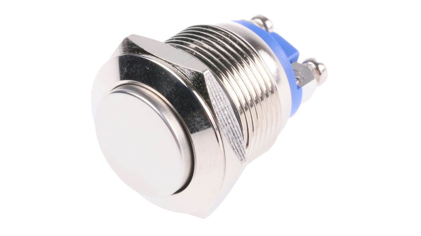 EOZ Push Button Switch, Momentary, Panel Mount, 19.2mm Cutout, SPST, 48 V dc, 250V ac, IP65