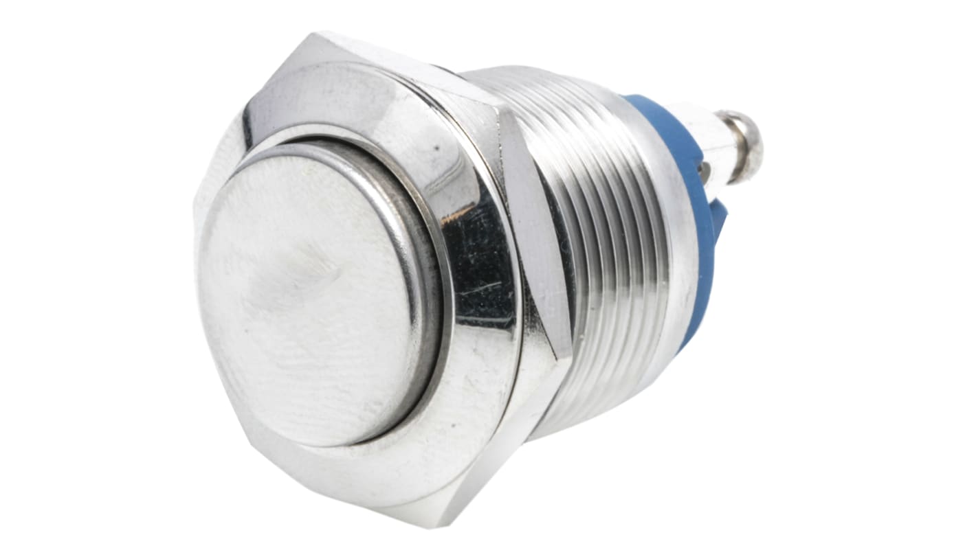 EOZ Push Button Switch, Momentary, Panel Mount, 19.2mm Cutout, SPST, 48 V dc, 250V ac, IP65