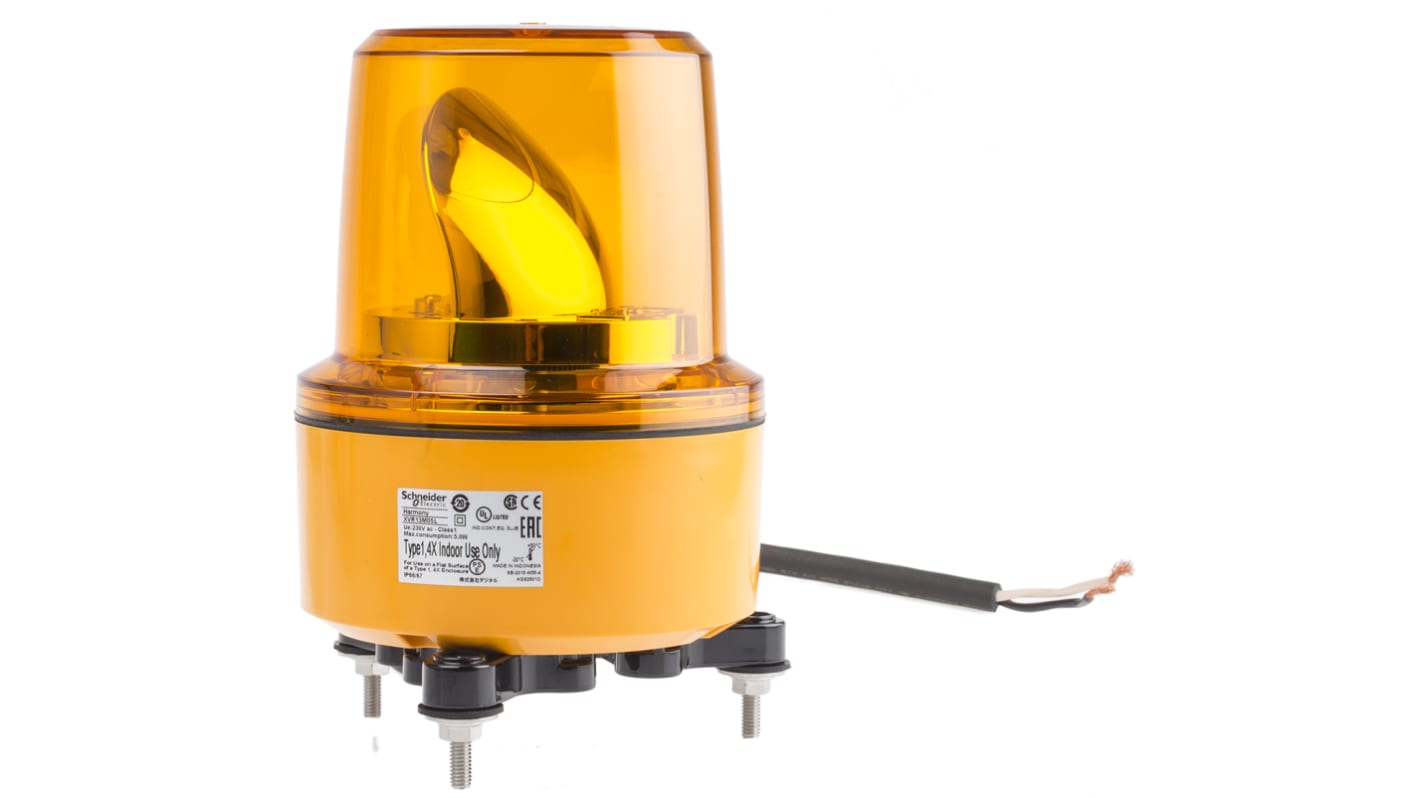 Balise à LED Ambre Schneider Electric série Harmony XVR, 230 V c.a.