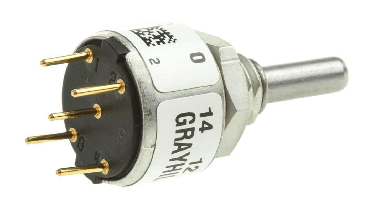 Grayhill 16 Pulse Incremental Mechanical Rotary Encoder with a 3.18 mm Flat Shaft (Not Indexed)