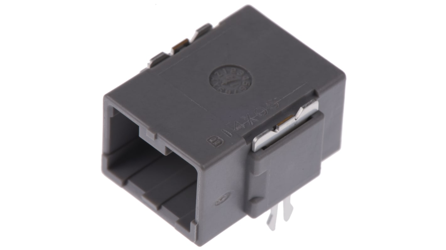 JAE MX34 Series Right Angle Through Hole PCB Header, 3 Contact(s), 2.2mm Pitch, 1 Row(s), Shrouded
