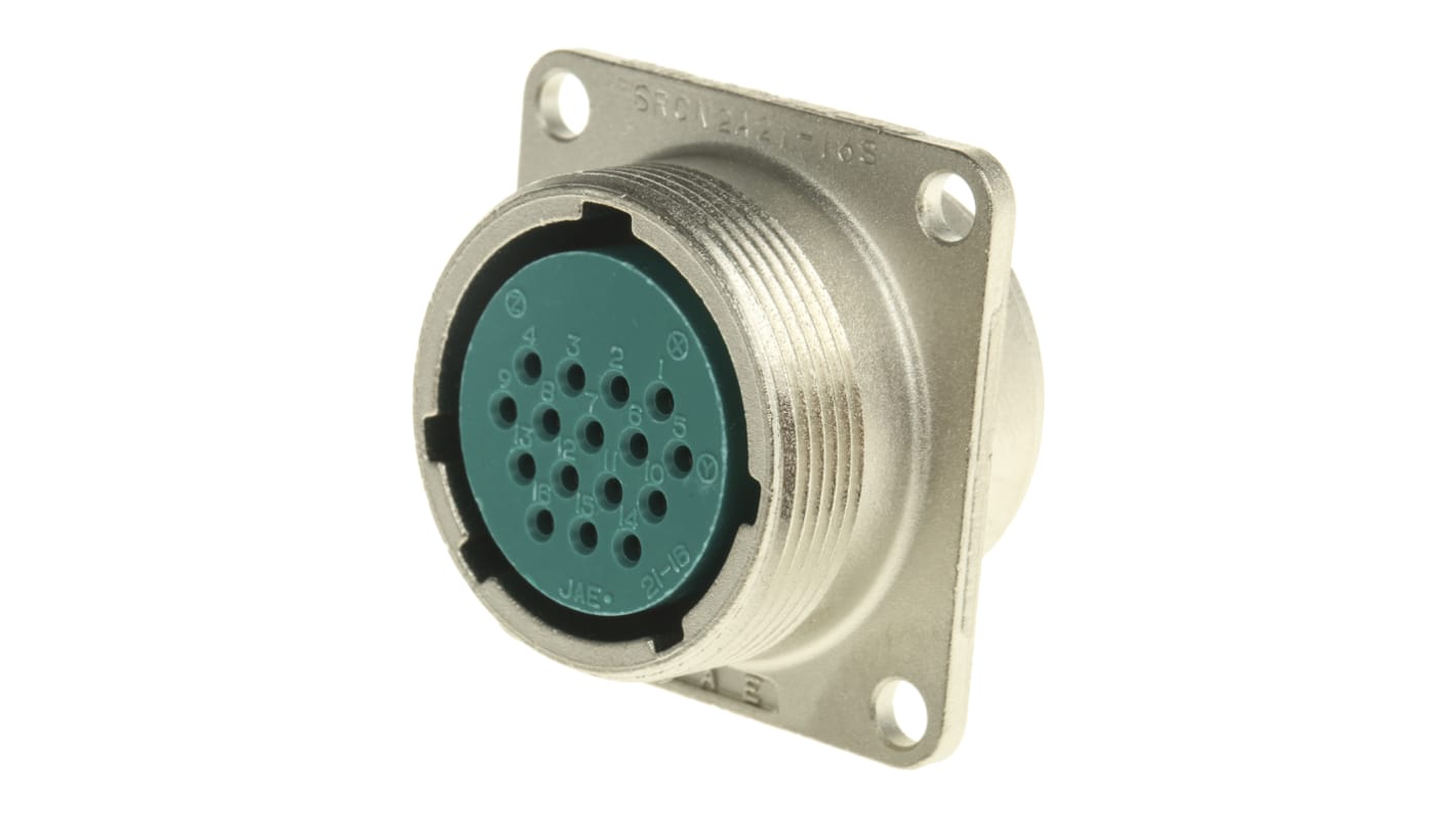 JAE Circular Connector, 16 Contacts, Panel Mount, Miniature Connector, Socket, Female, SRCN Series