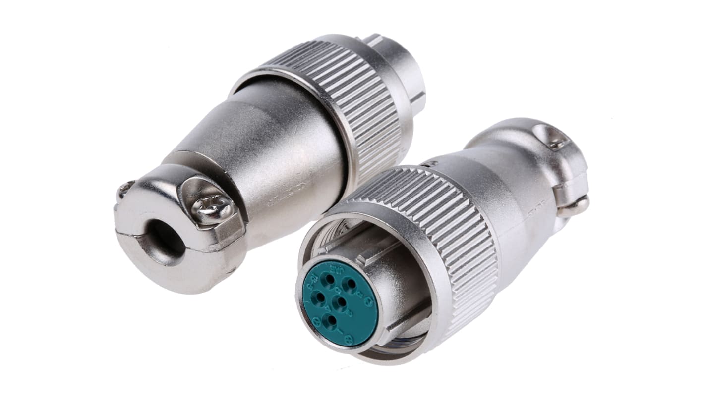 JAE Circular Connector, 5 Contacts, Cable Mount, Miniature Connector, Plug, Female, SRCN Series