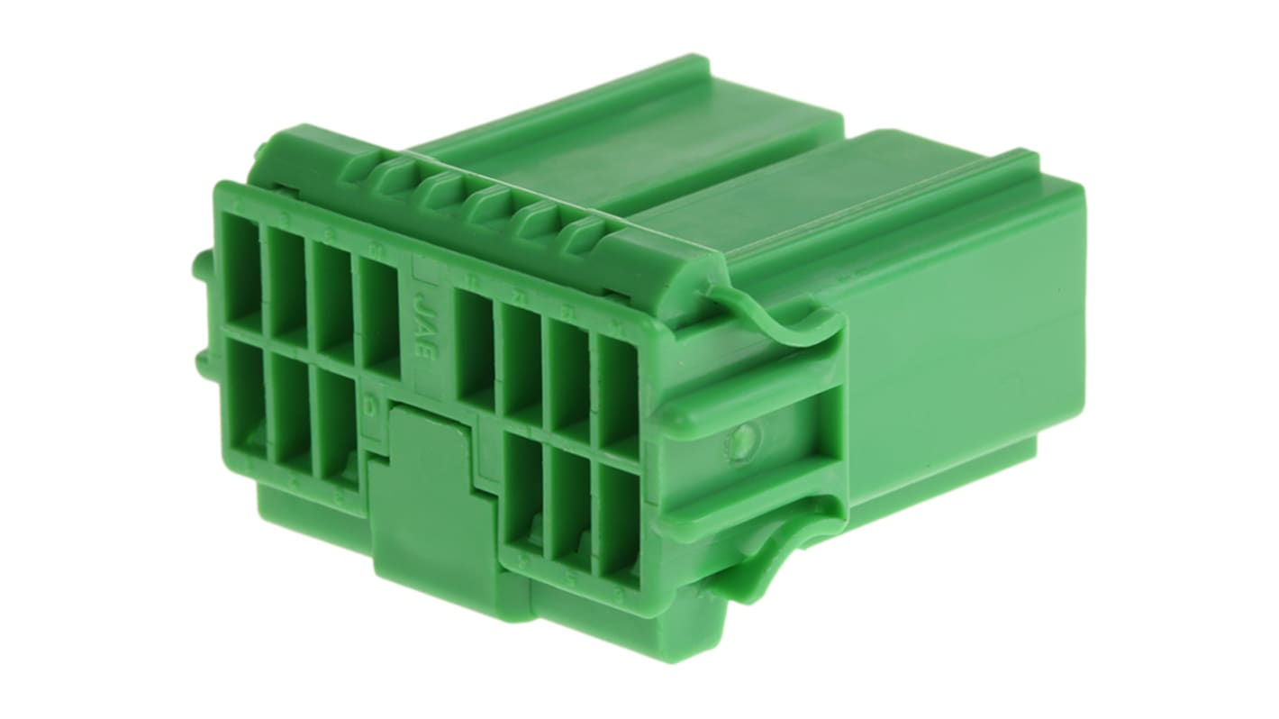 JAE, IL-AG5 Automotive Connector Socket Green Cable Mount 14 Way IL-AG5-14S-D3C1-A