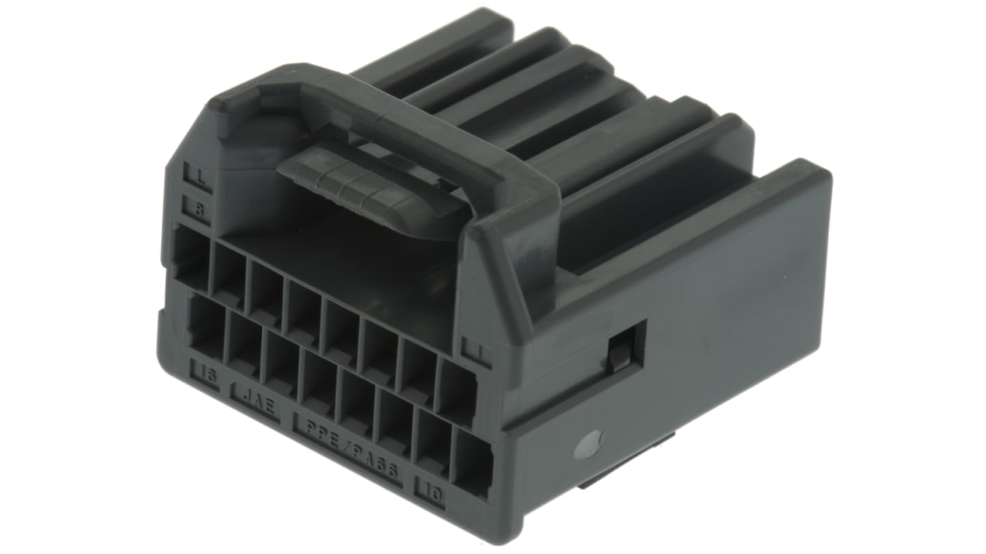 JAE, MX34 Automotive Connector Socket Grey Cable Mount 16 Way MX34016SF1