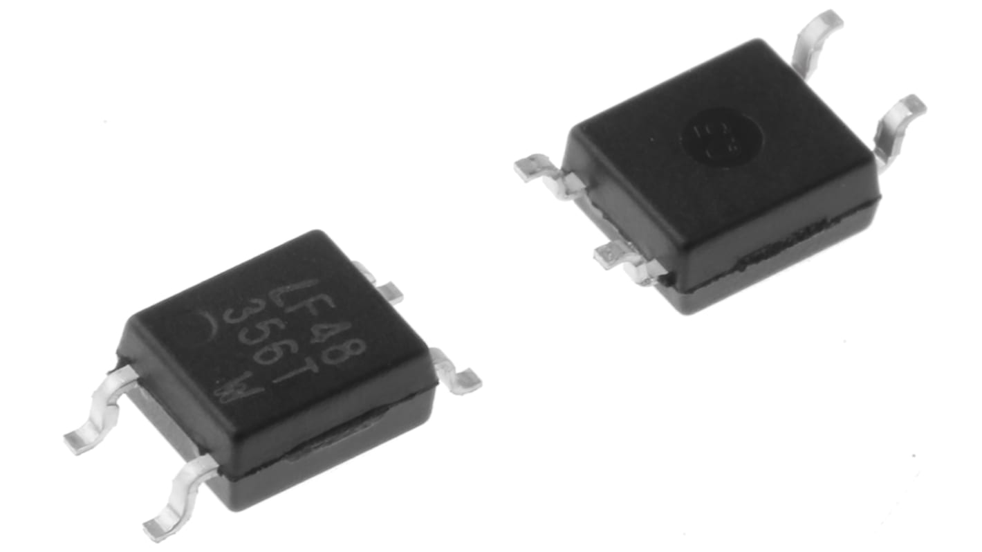 Lite-On, LTV-356T DC Input Transistor Output Optocoupler, Surface Mount, 4-Pin Mini-Flat