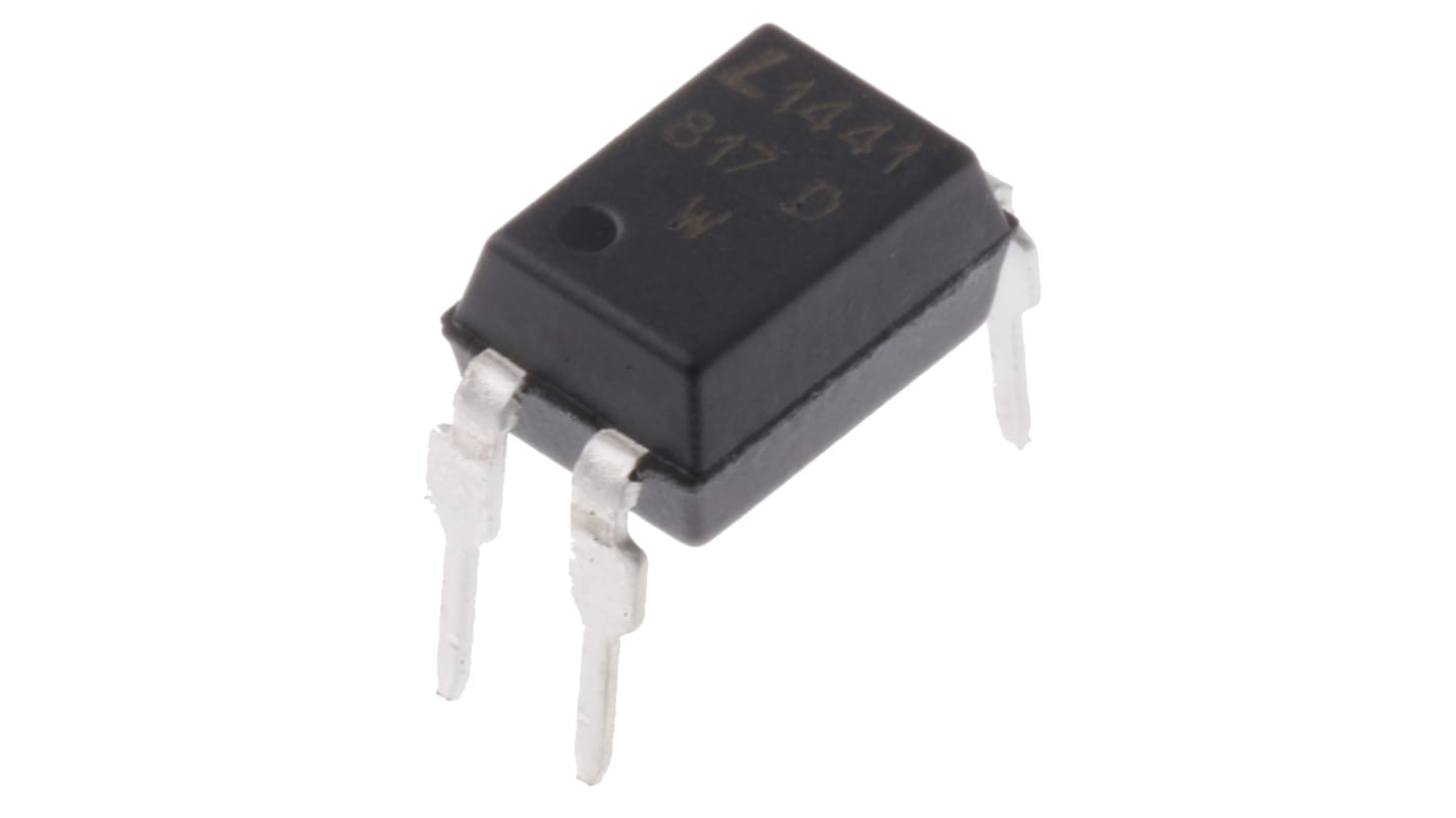 Lite-On, LTV-817D DC Input Transistor Output Optocoupler, Through Hole, 4-Pin PDIP
