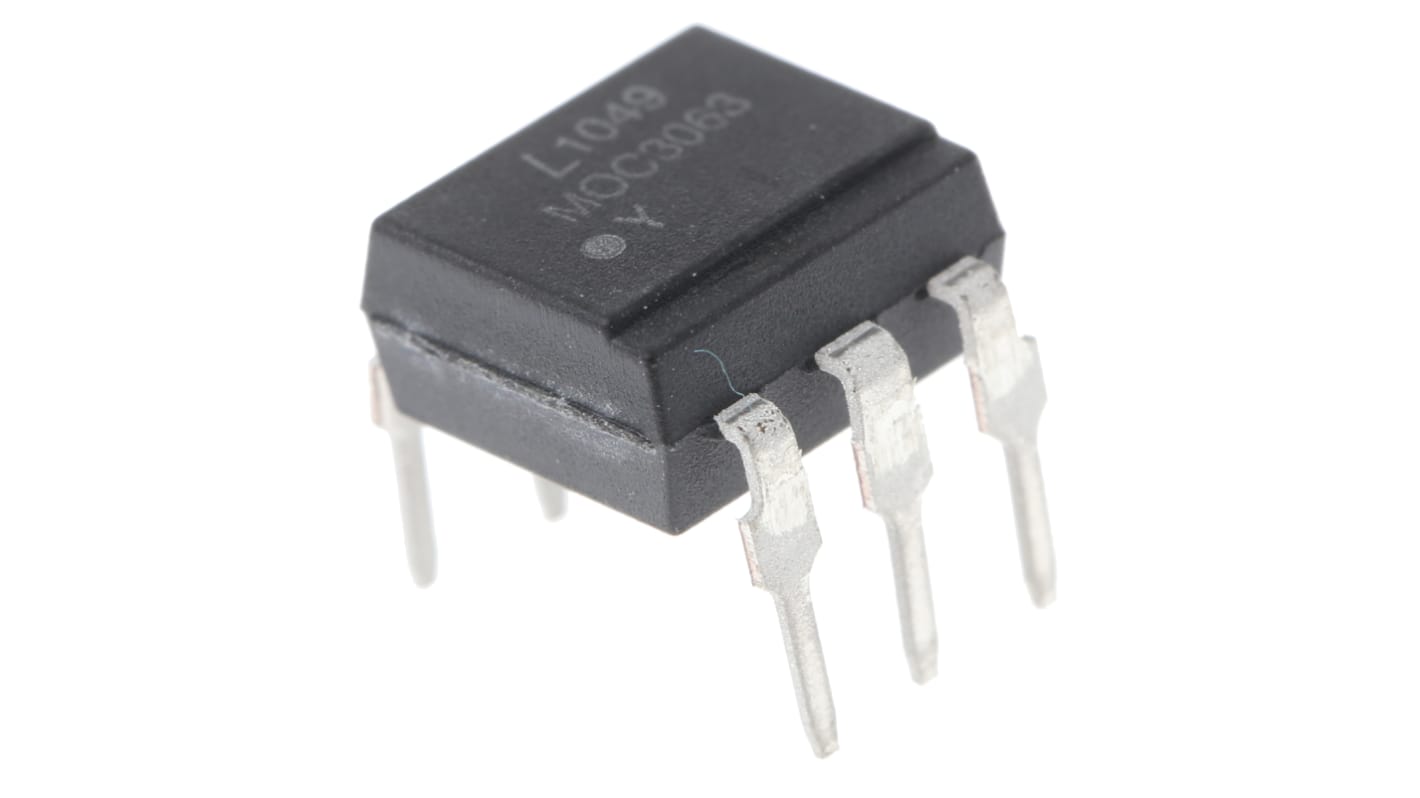 Lite-On, MOC3063 Triac Output Optocoupler, Through Hole, 6-Pin PDIP