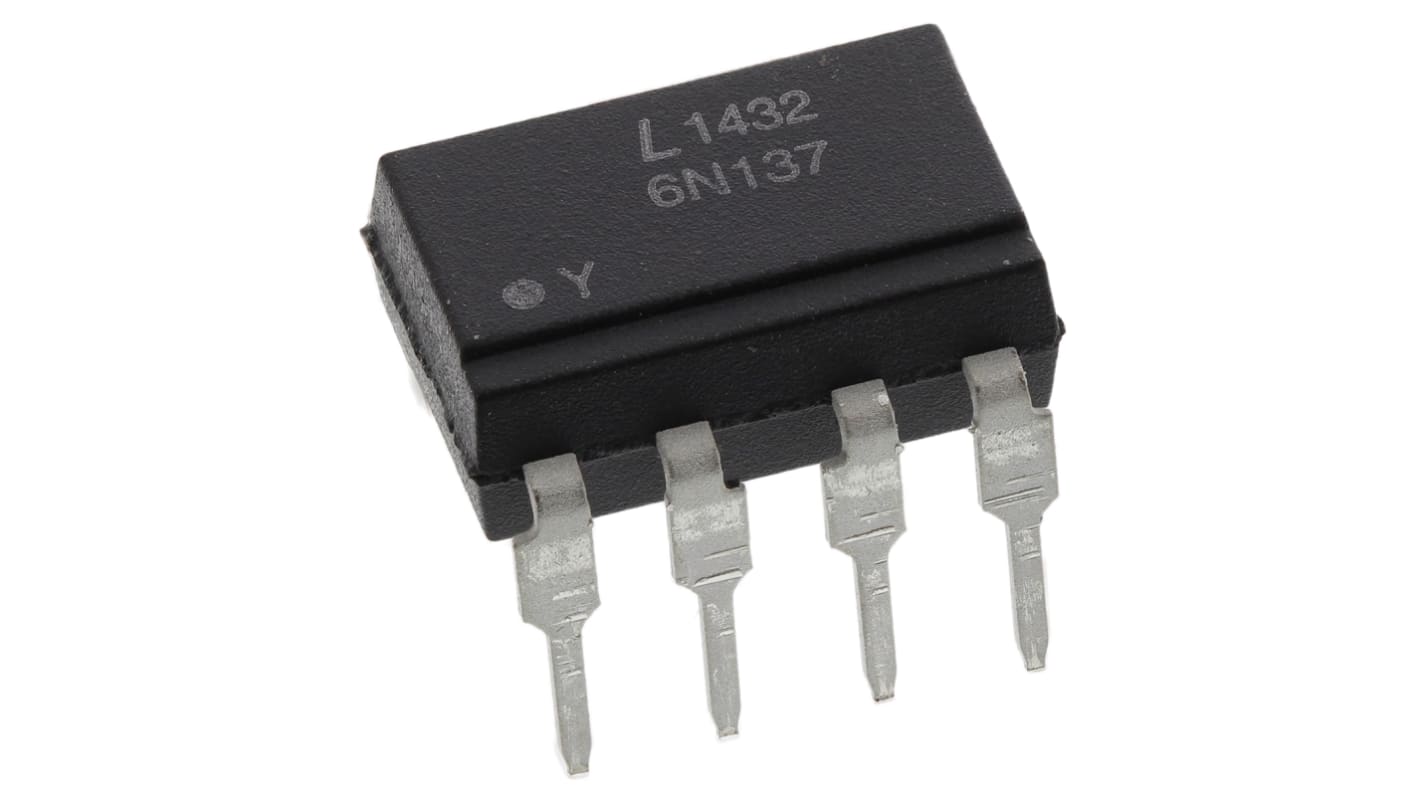 Lite-On 6N137 THT Optokoppler DC-In / Transistor-Out, 8-Pin DIP, Isolation 5 kV eff