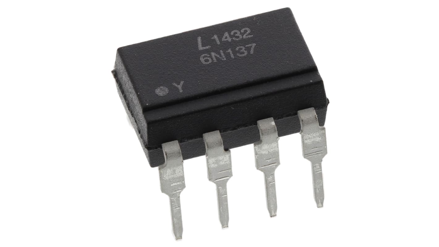 Lite-On, 6N137-L DC Input Transistor Output Optocoupler, Through Hole, 8-Pin DIP