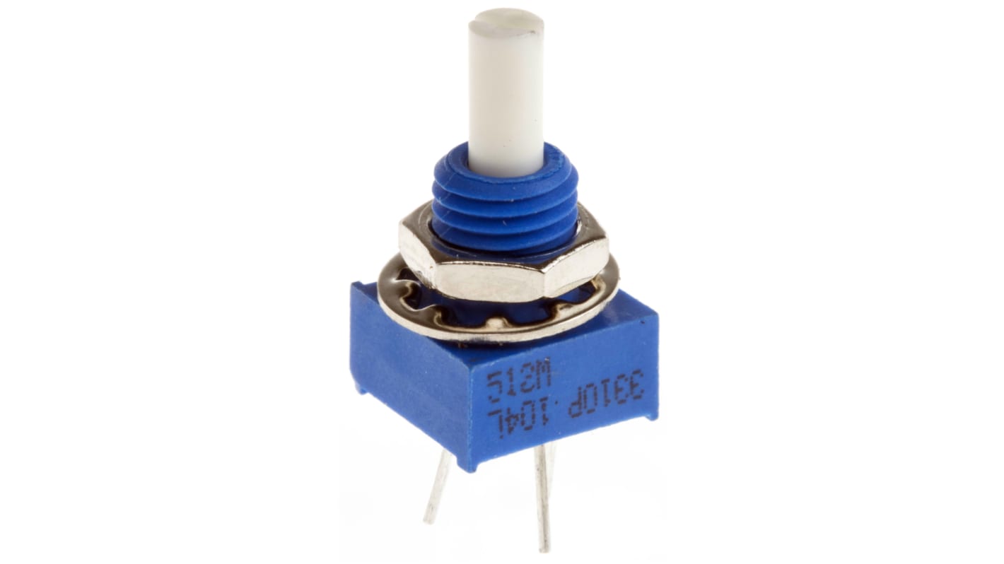 Bourns 100kΩ Rotary Potentiometer 1-Gang, Panel Mount (Through Hole), 3310P-001-104L