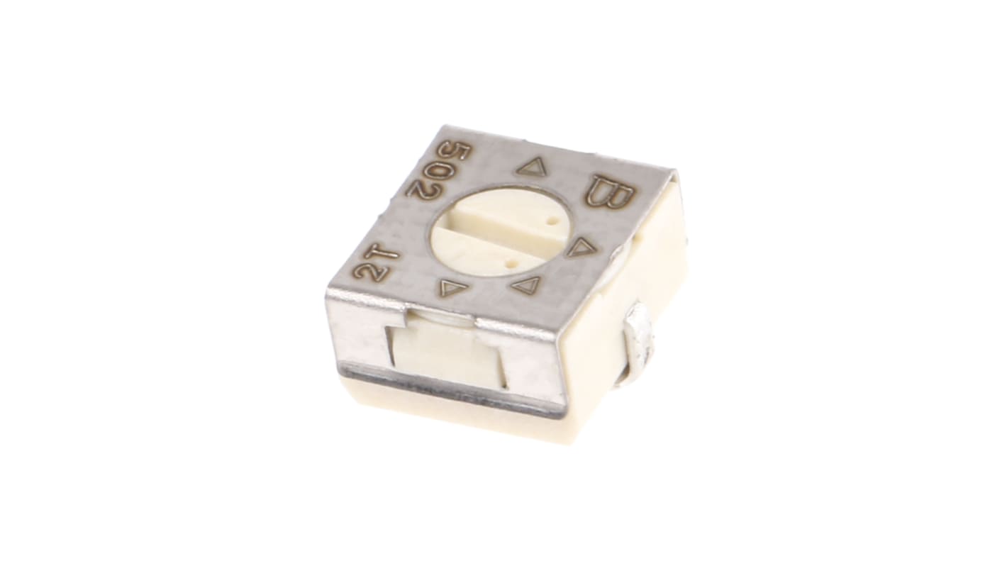 Bourns 3314 1-Gang SMD Trimmer-Potentiometer, Einstellung von oben, 5kΩ, ±20%, 0.25W, J-Schraubkloben, L. 4.5mm