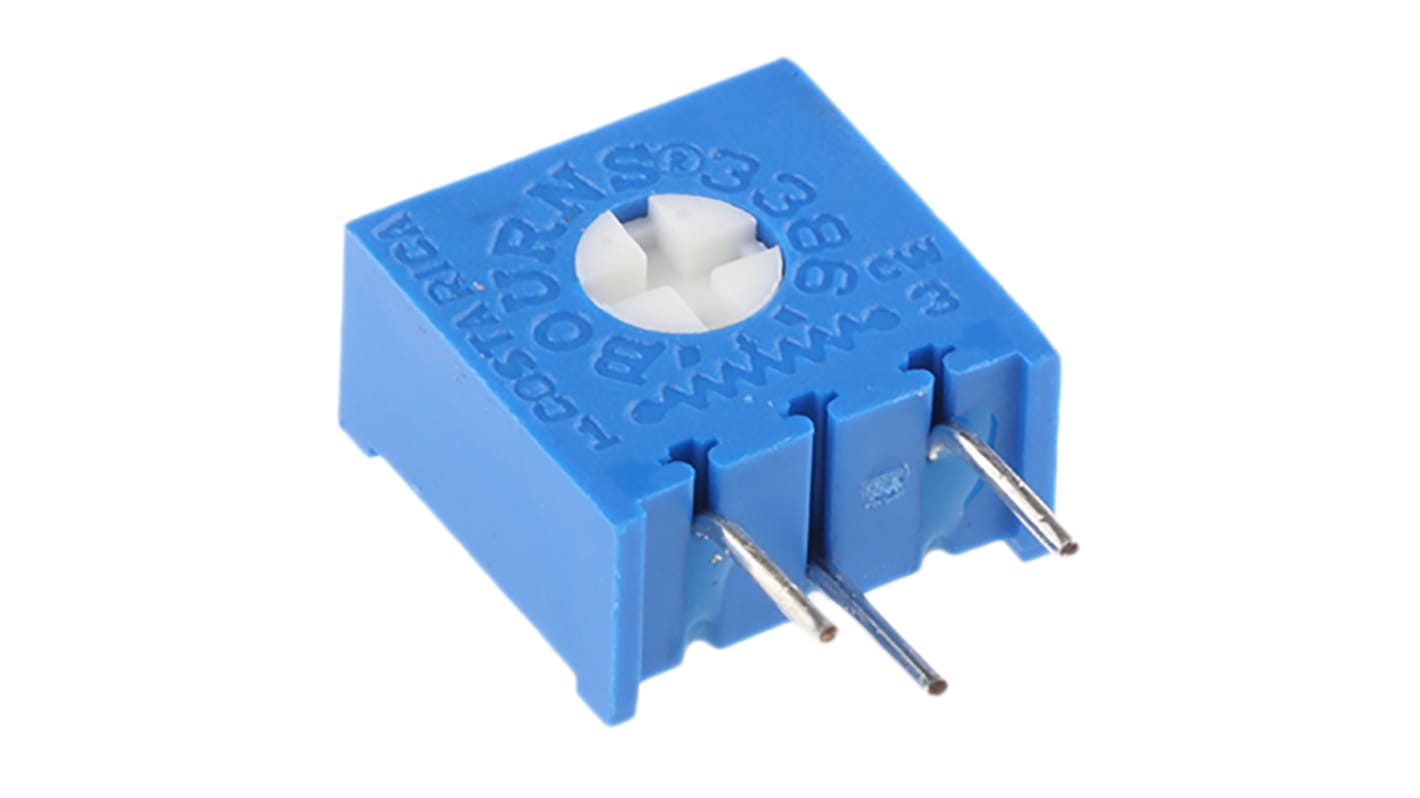 100kΩ, Through Hole Trimmer Potentiometer 0.5W Bourns, 3386
