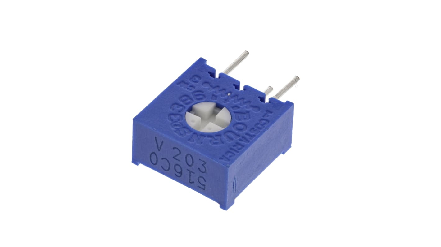 20kΩ, Through Hole Trimmer Potentiometer 0.5W Bourns, 3386