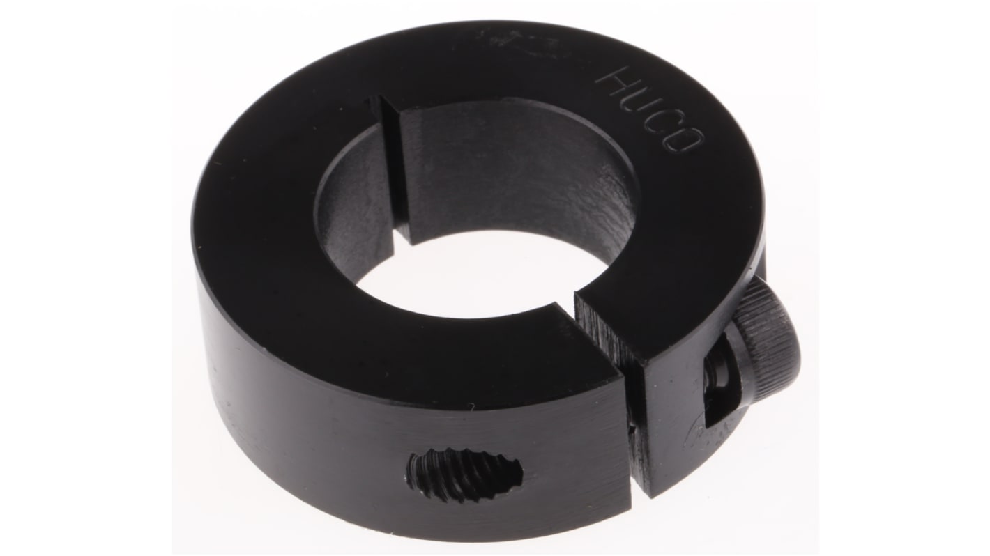 Huco Shaft Collar, One Piece, Clamp Screw, Bore 25mm, OD 45mm, W 15mm, Steel