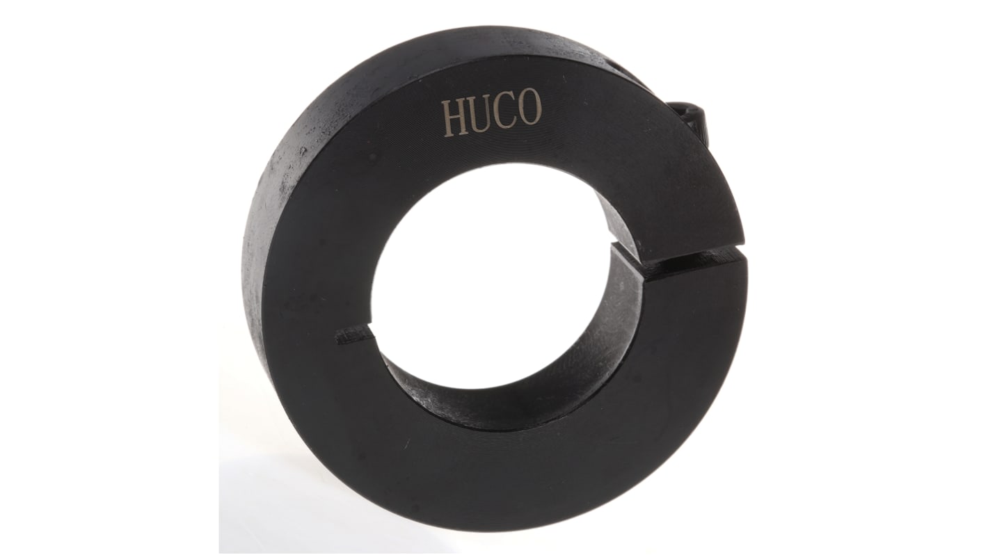 Huco Shaft Collar, One Piece, Clamp Screw, Bore 30mm, OD 54mm, W 15mm, Steel