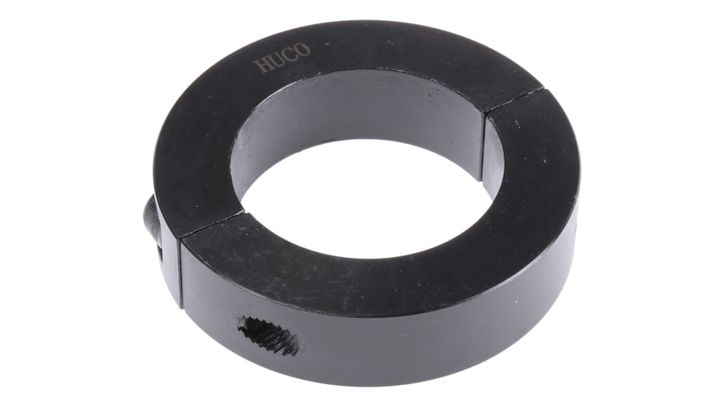 Collare per albero Huco 046201050, Due pezzi, Morsetto a vite, Ø asta 50mm, Ø esterno 78mm, foro M8 x 25, in Acciaio