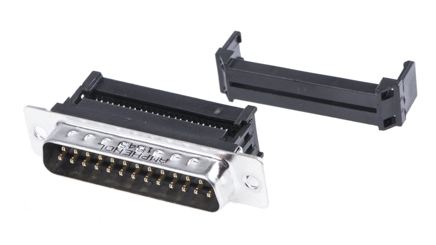 Conector D-sub Amphenol Communications Solutions, Serie DFR, paso 2.77mm, Ángulo de 90° , Montaje de Cable, Macho,