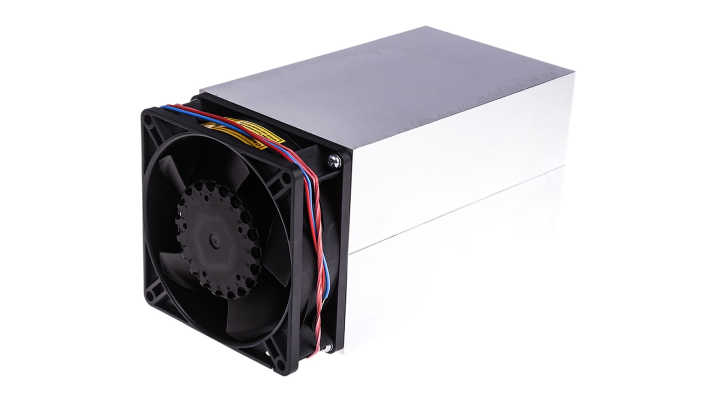 Fischer Elektronik Heatsink, Universal Rectangular Alu with fan, 0.13K/W, 150 x 92 x 93mm