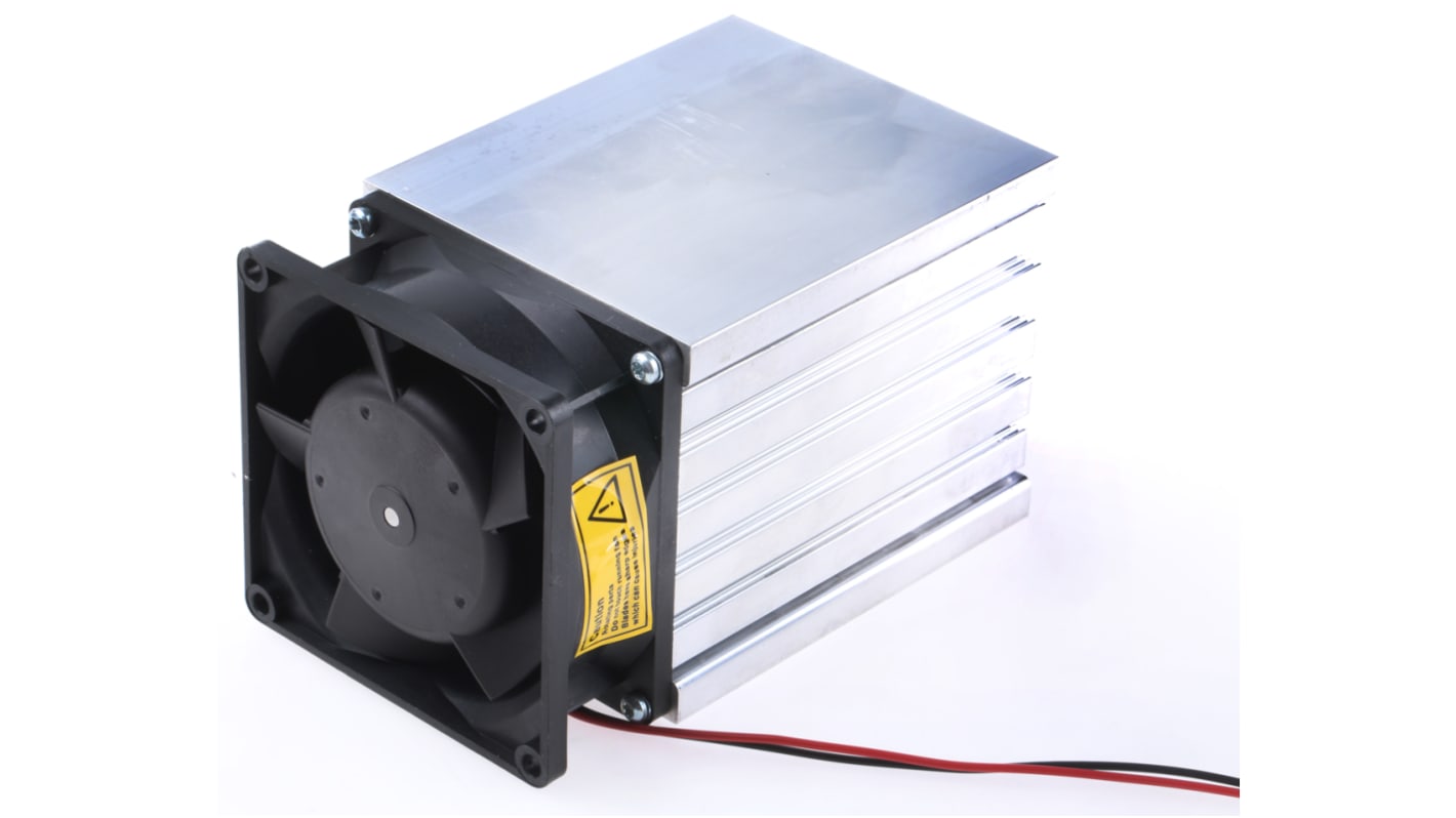 Fischer Elektronik Heatsink, Universal Rectangular Alu with fan, 0.22K/W, 100 x 80 x 83mm