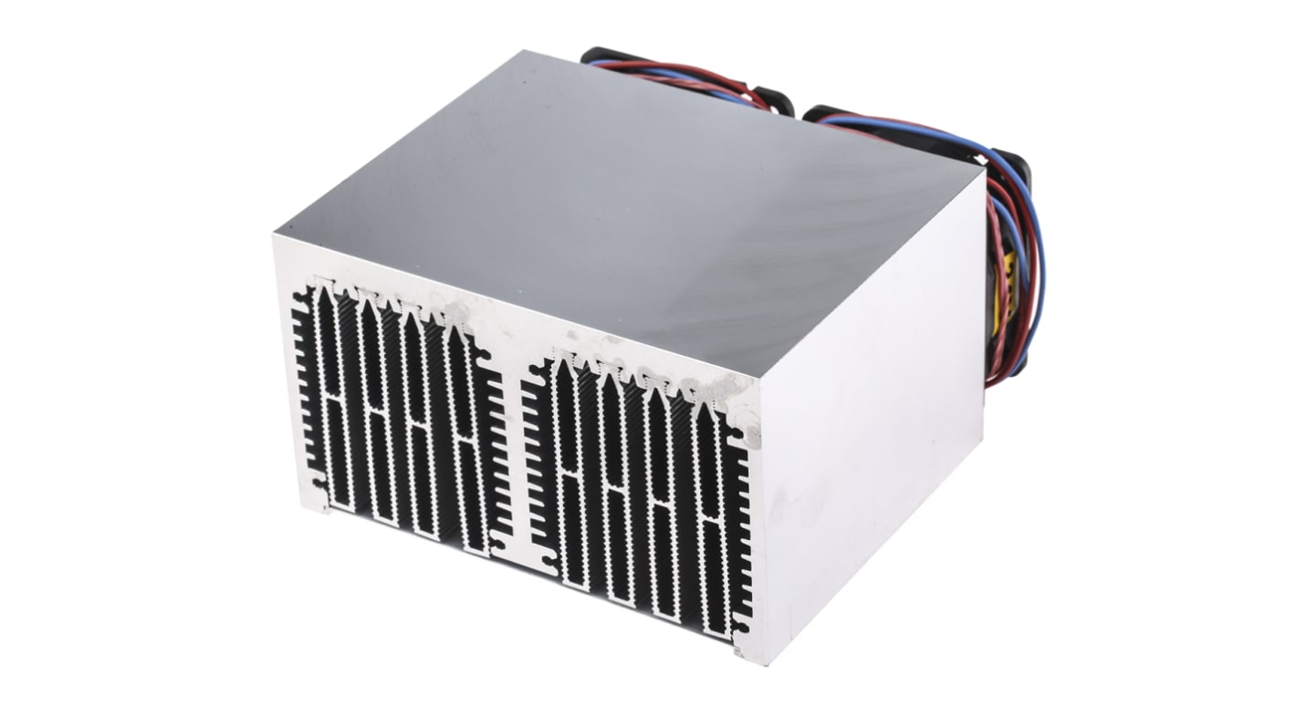 Fischer Elektronik Heatsink, Universal Rectangular Alu with fan, 0.12K/W, 100 x 125 x 74mm