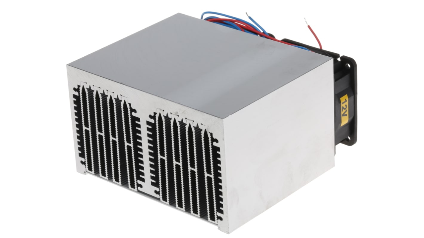 Fischer Elektronik Kühlkörper für Universelle rechteckige Alu mit Lüfter 0.12K/W, 100mm x 125mm x 74mm