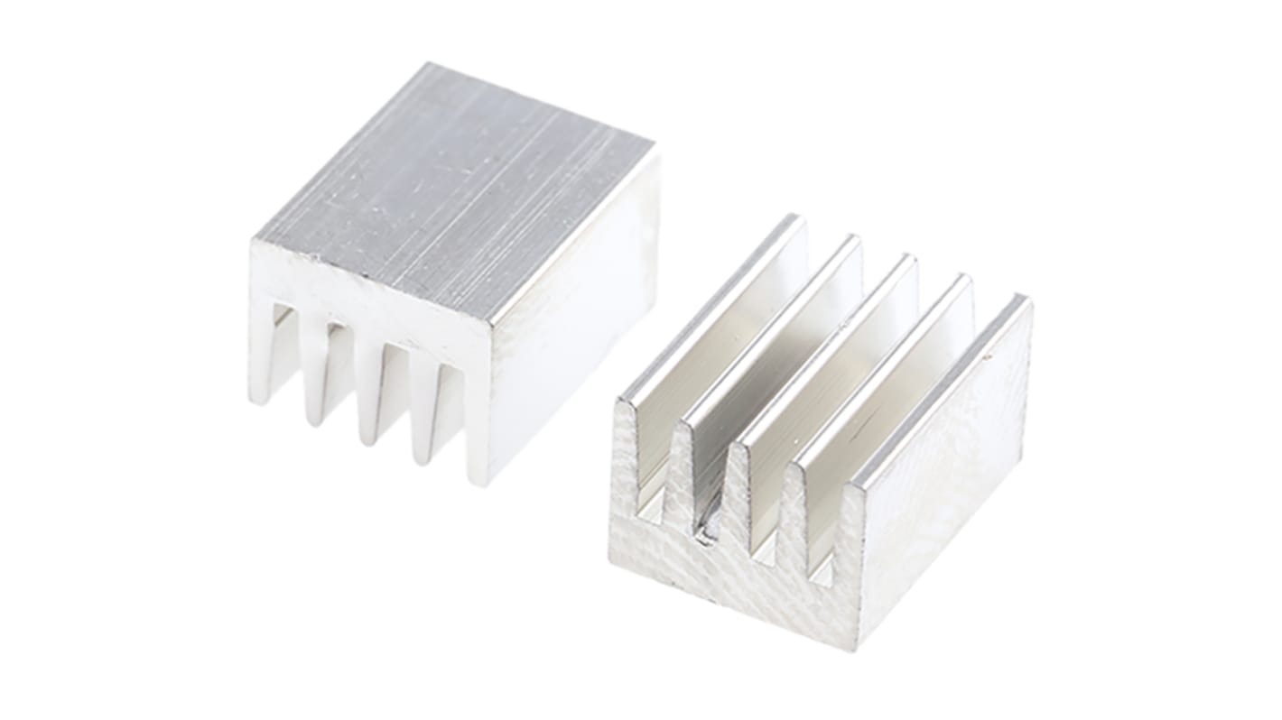 Fischer Elektronik Heatsink, Universal Rectangular Alu, 71K/W, 8 x 8 x 6mm