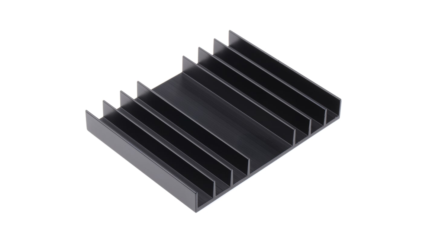 Heatsink, Universal Rectangular Alu, 3K/W, 87.5 x 108 x 14mm