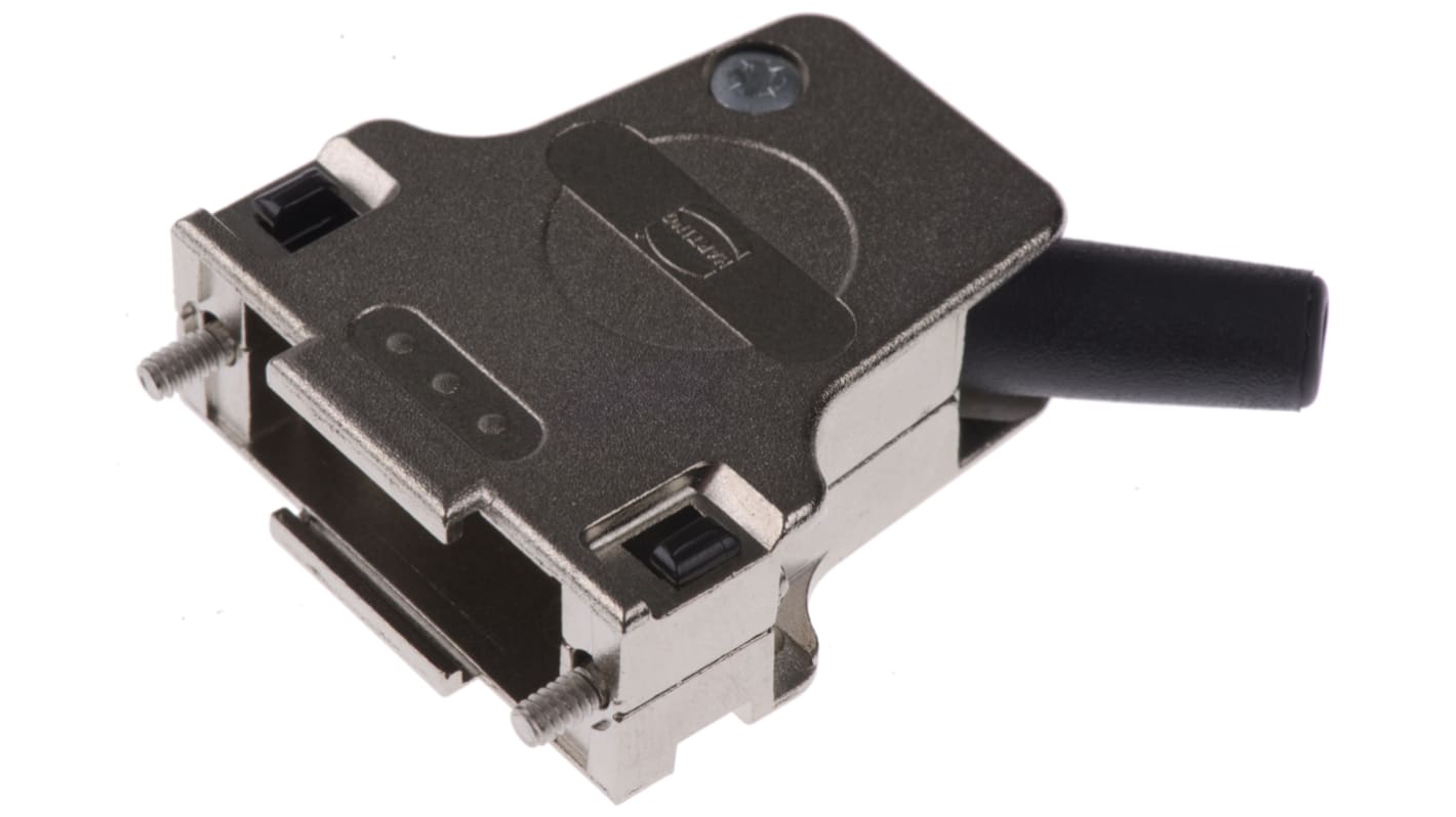 HARTING D-sub Series Metal Right Angle D Sub Backshell, 15 Way, Strain Relief