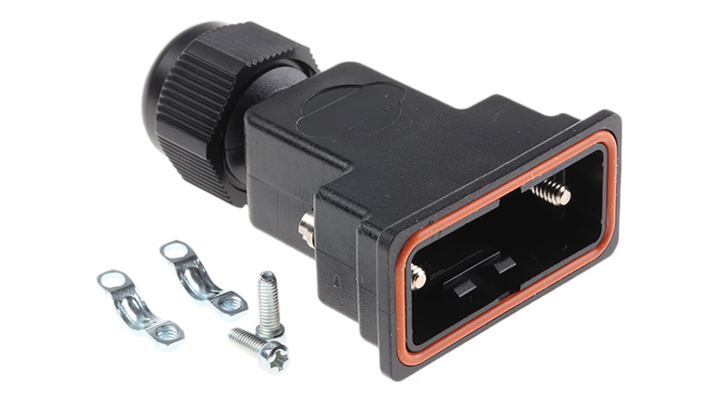 HARTING D-sub Waterproof Series Polymer D Sub Backshell, 9 Way