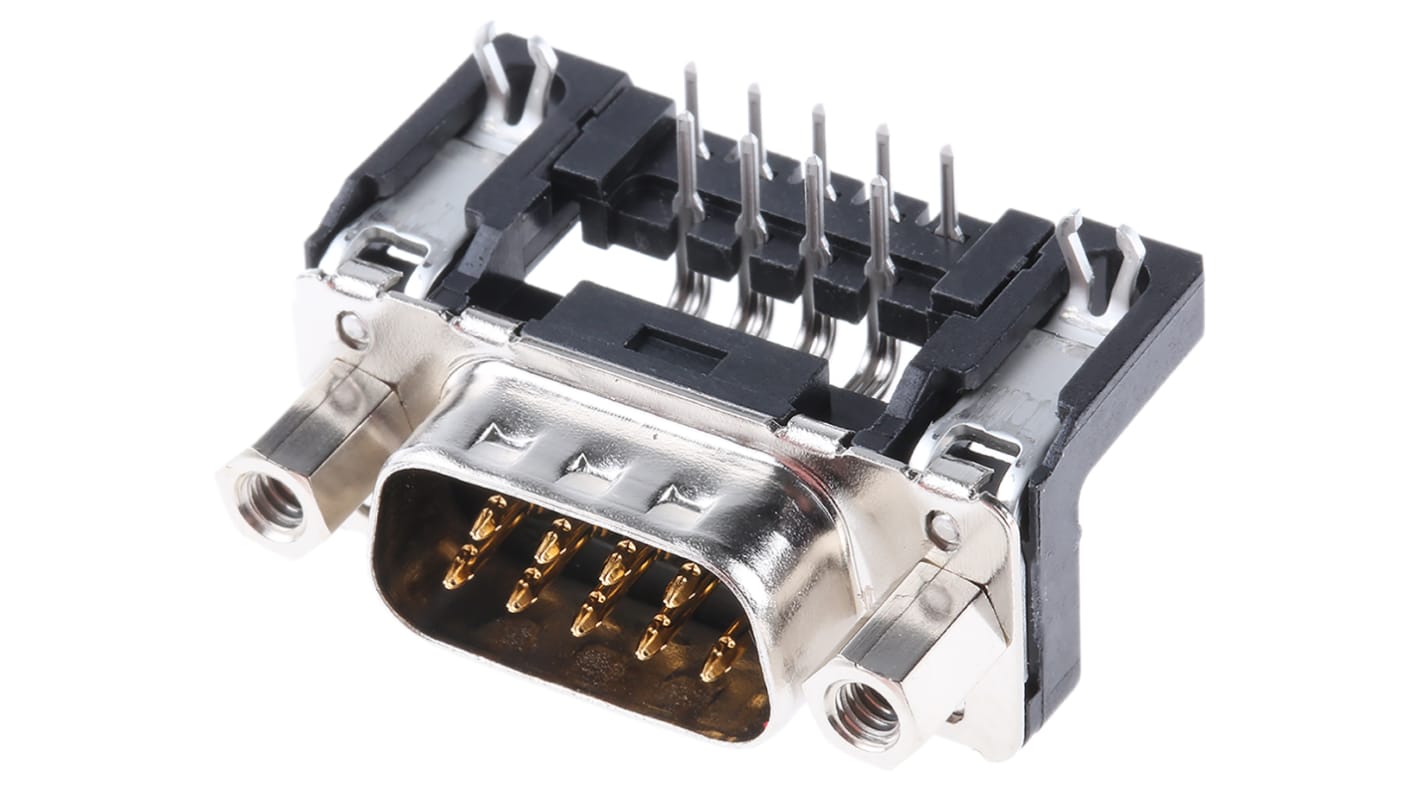 Connecteur Sub-D Mâle Harting 9 voies Traversant Angle droit