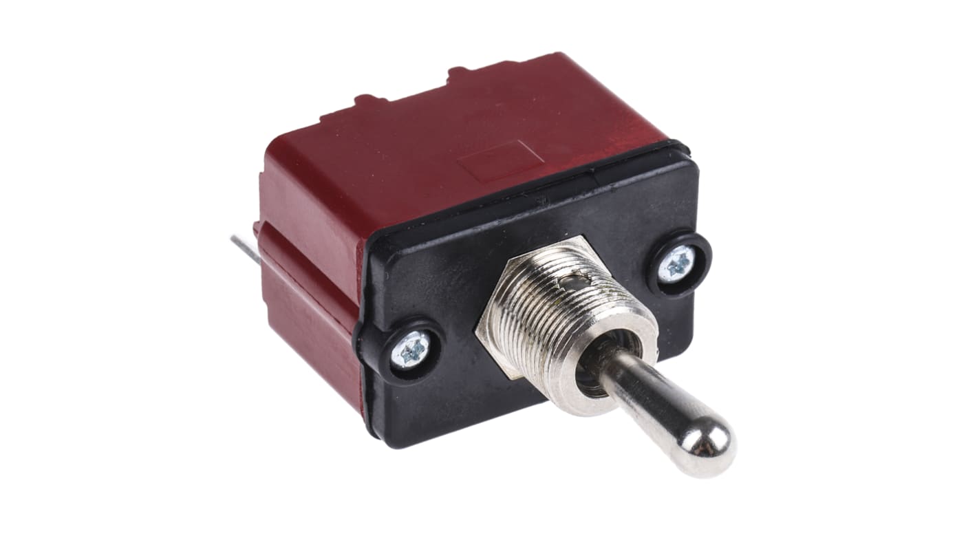 Interruttore a levetta IP67 (On)-Off-(On) SPST con terminali Linguetta