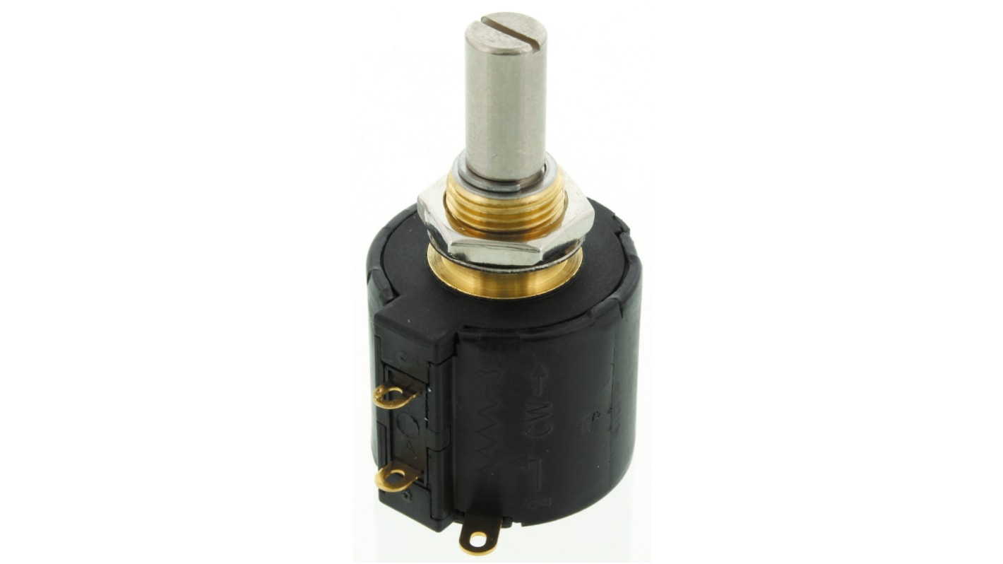 Bourns 3549, Tafelmontage 10-Gang  Dreh Potentiometer 10kΩ ±10% / 2W , Schaft-Ø 6,35 mm