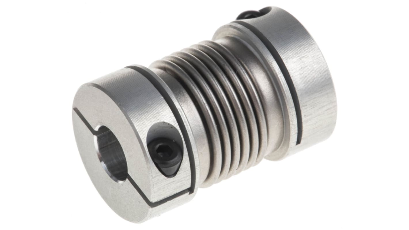 Huco Bellows Coupling, 16mm Outside Diameter, 6mm Bore, 23mm Length Coupler