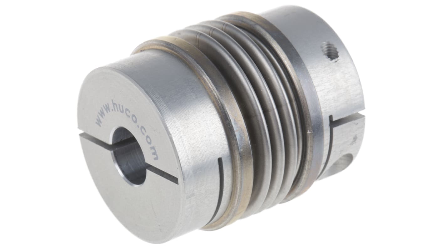 Huco 波纹管联轴器, 10mm孔径, 34mm外径, 40mm长, 2.43Nm扭矩