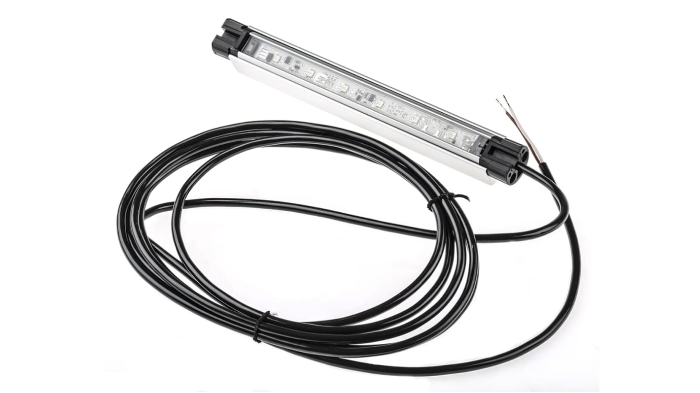 Lámpara para maquinaria LED Waldmann, 24 V, 3.6 W, long. 196 mm, cable de 3m, IP67