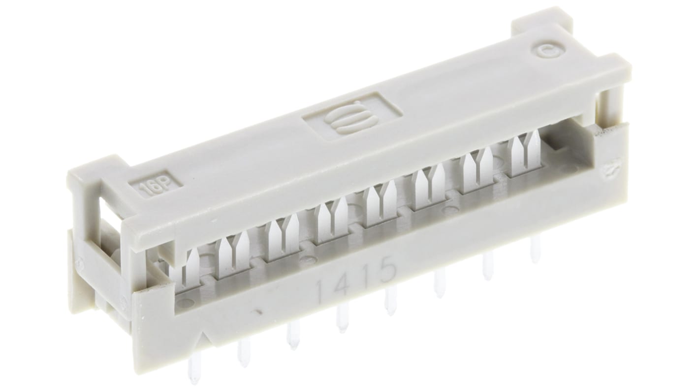 HARTING IDC连接器, 公插, 16p, 2.54mm间距, 2排, THT安装, 焊接端接, 直向, SEK-18系列