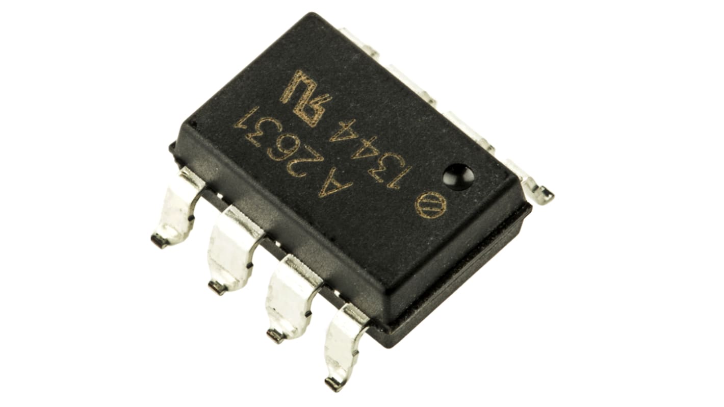 Broadcom, HCPL-2631-300E DC Input Transistor Output Dual Optocoupler, Surface Mount, 8-Pin DIP