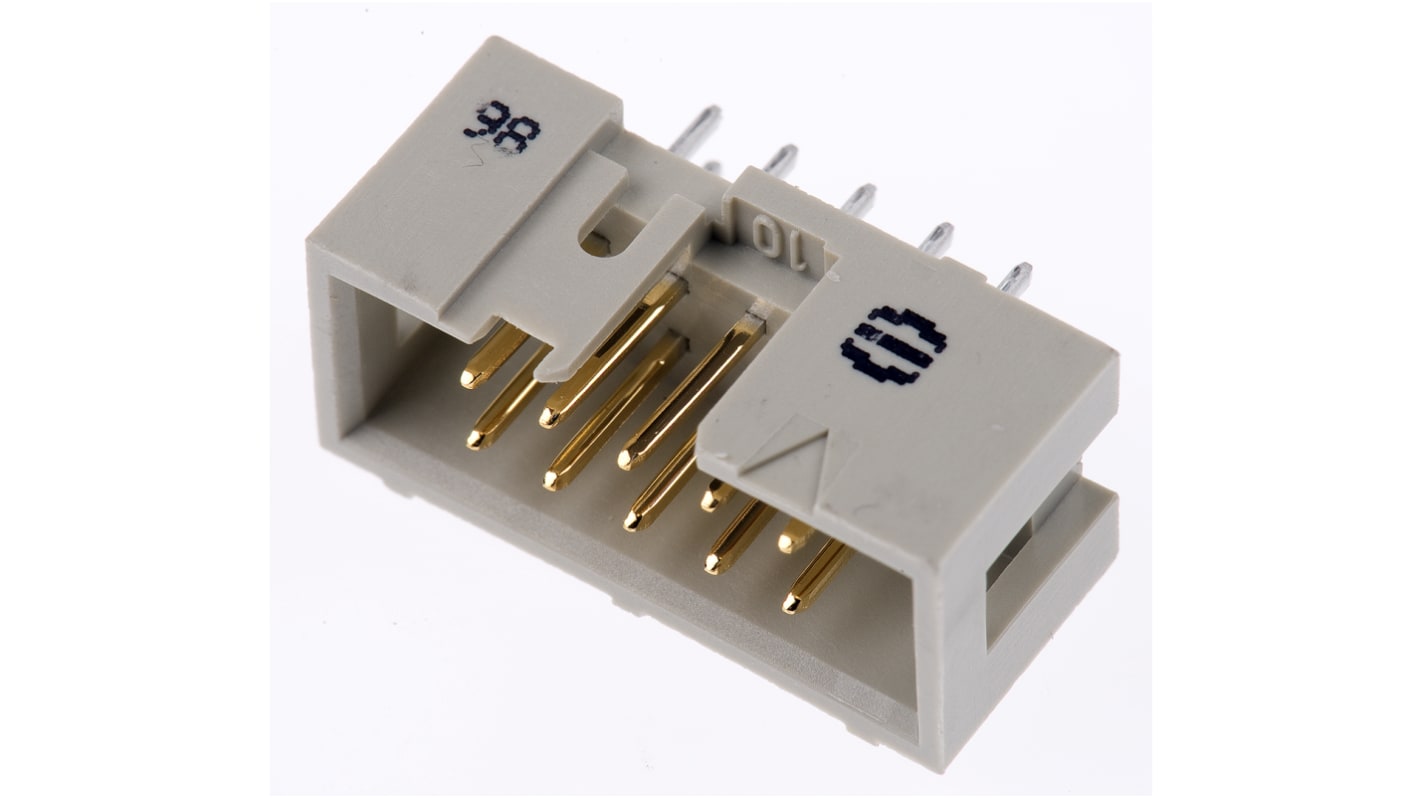 Conector macho para PCB Harting serie SEK 18 de 10 vías, 2 filas, paso 2.54mm, para soldar, Montaje en orificio pasante