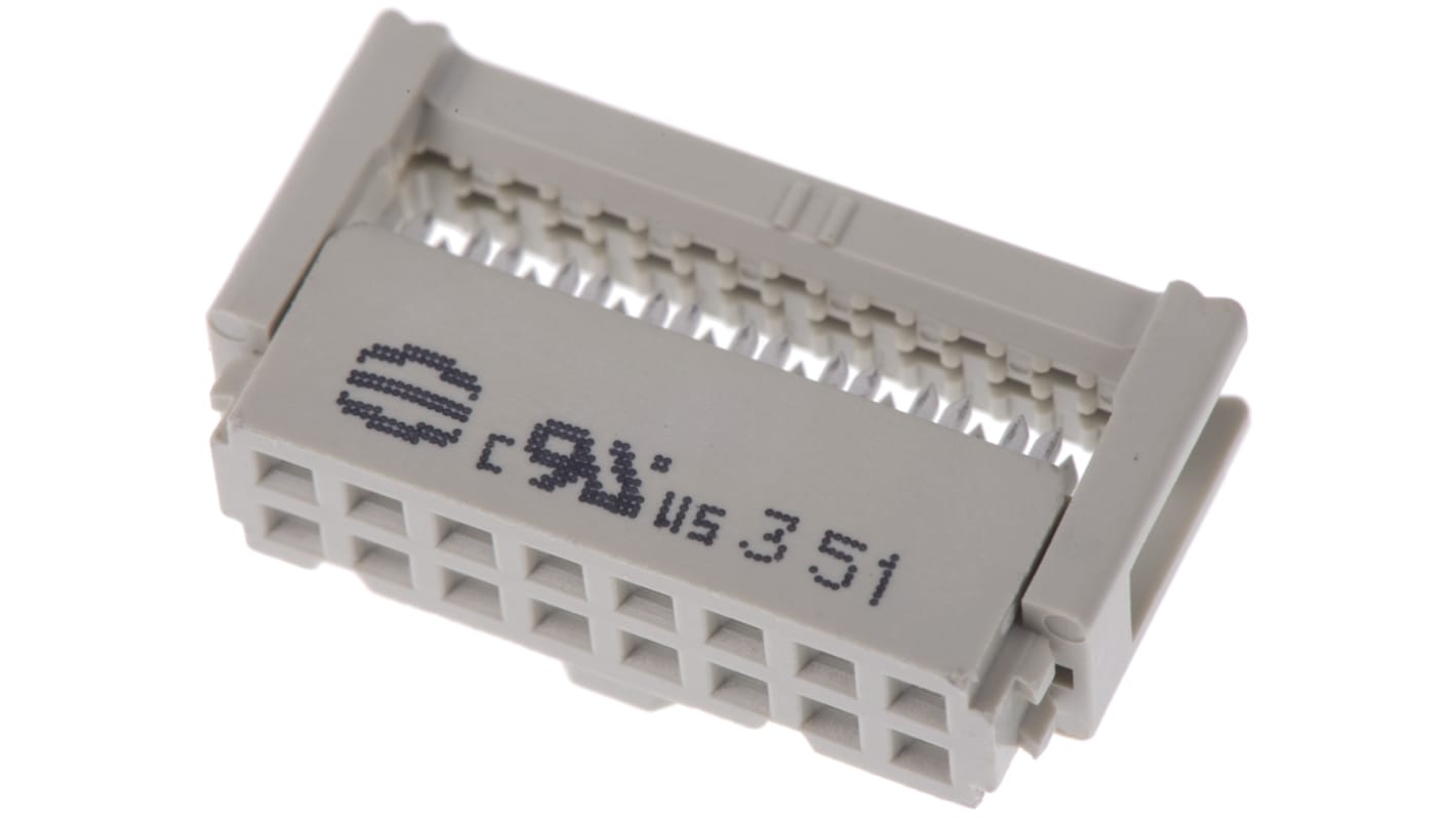 HARTING IDC连接器, 母座, 16p, 2.54mm间距, 2排, 电缆安装, IDC端接, 直角, SEK-18系列