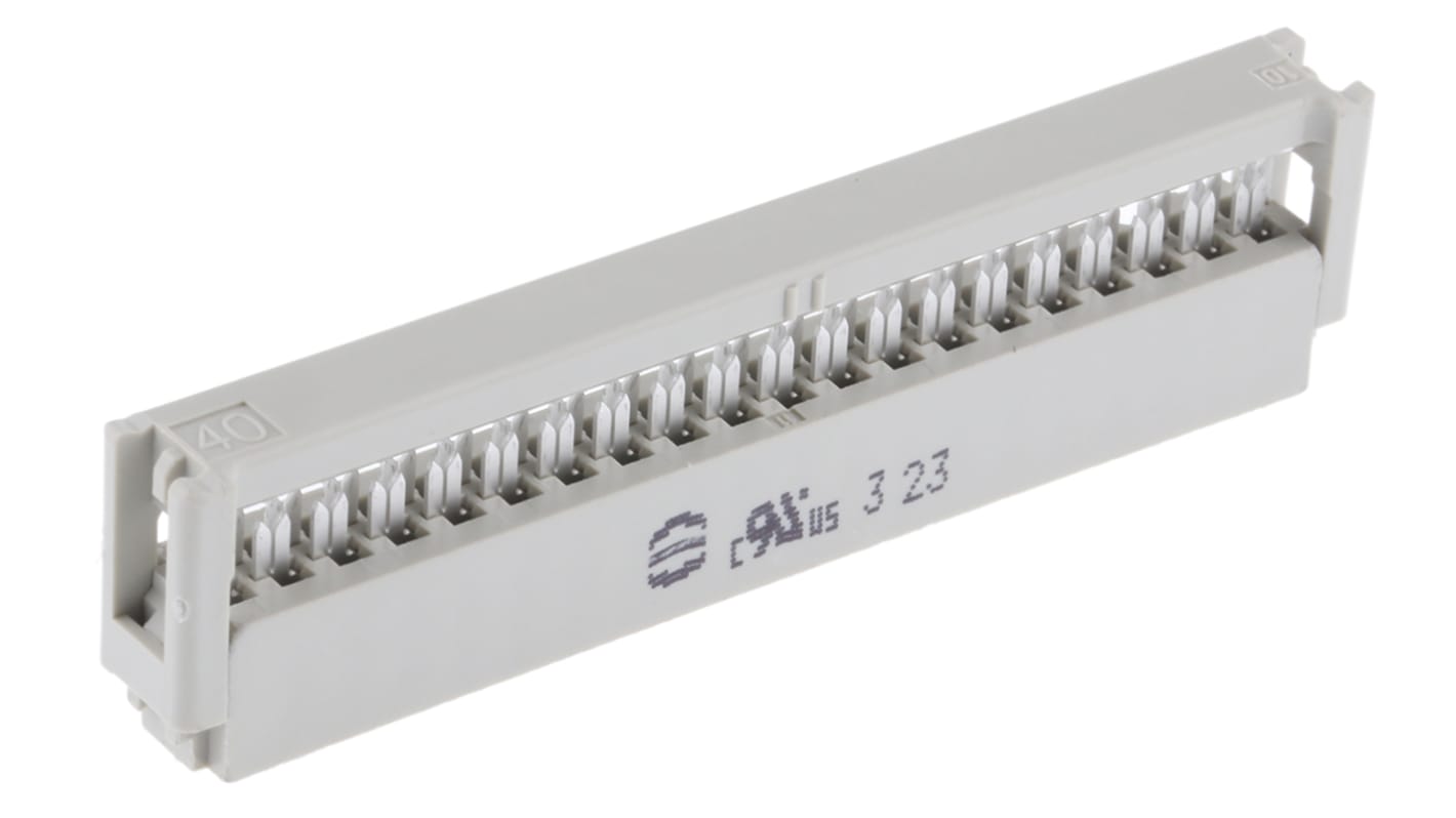 HARTING IDC连接器, 母座, 40p, 2.54mm间距, 2排, 电缆安装, IDC端接, 直角, SEK-18系列