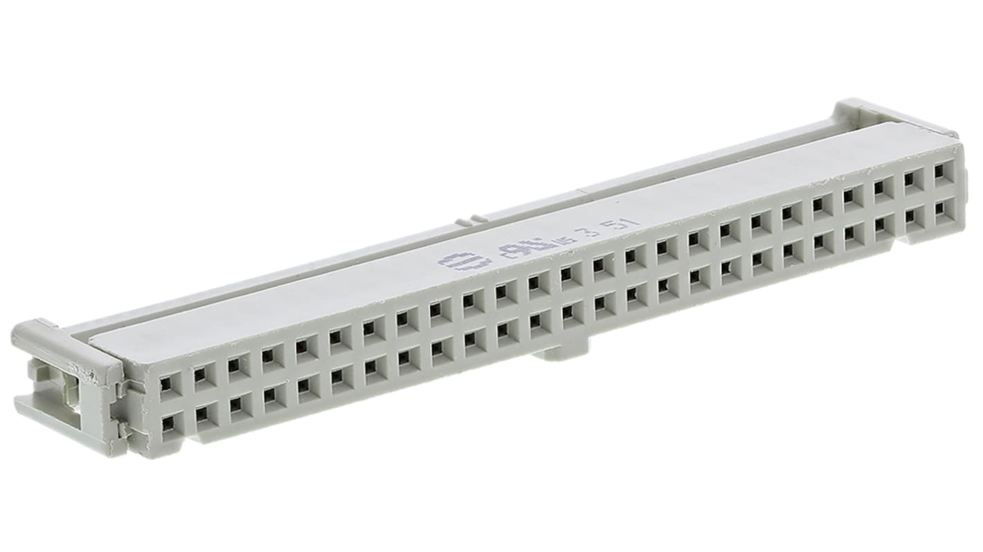 HARTING IDC连接器, 母座, 50p, 2.54mm间距, 2排, 电缆安装, IDC端接, 直角, SEK-18系列