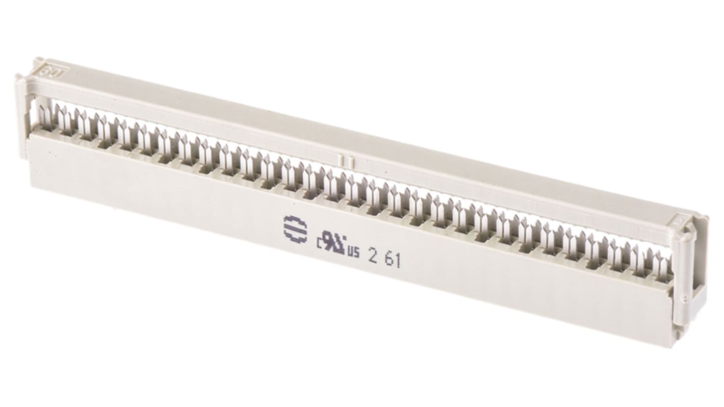 HARTING IDC连接器, 母座, 60p, 2.54mm间距, 2排, 电缆安装, IDC端接, 直角, SEK-18系列