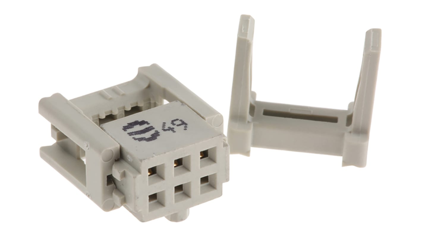 HARTING IDC连接器, 母座, 6p, 2.54mm间距, 2排, 电缆安装, IDC端接, 直角, SEK-18系列