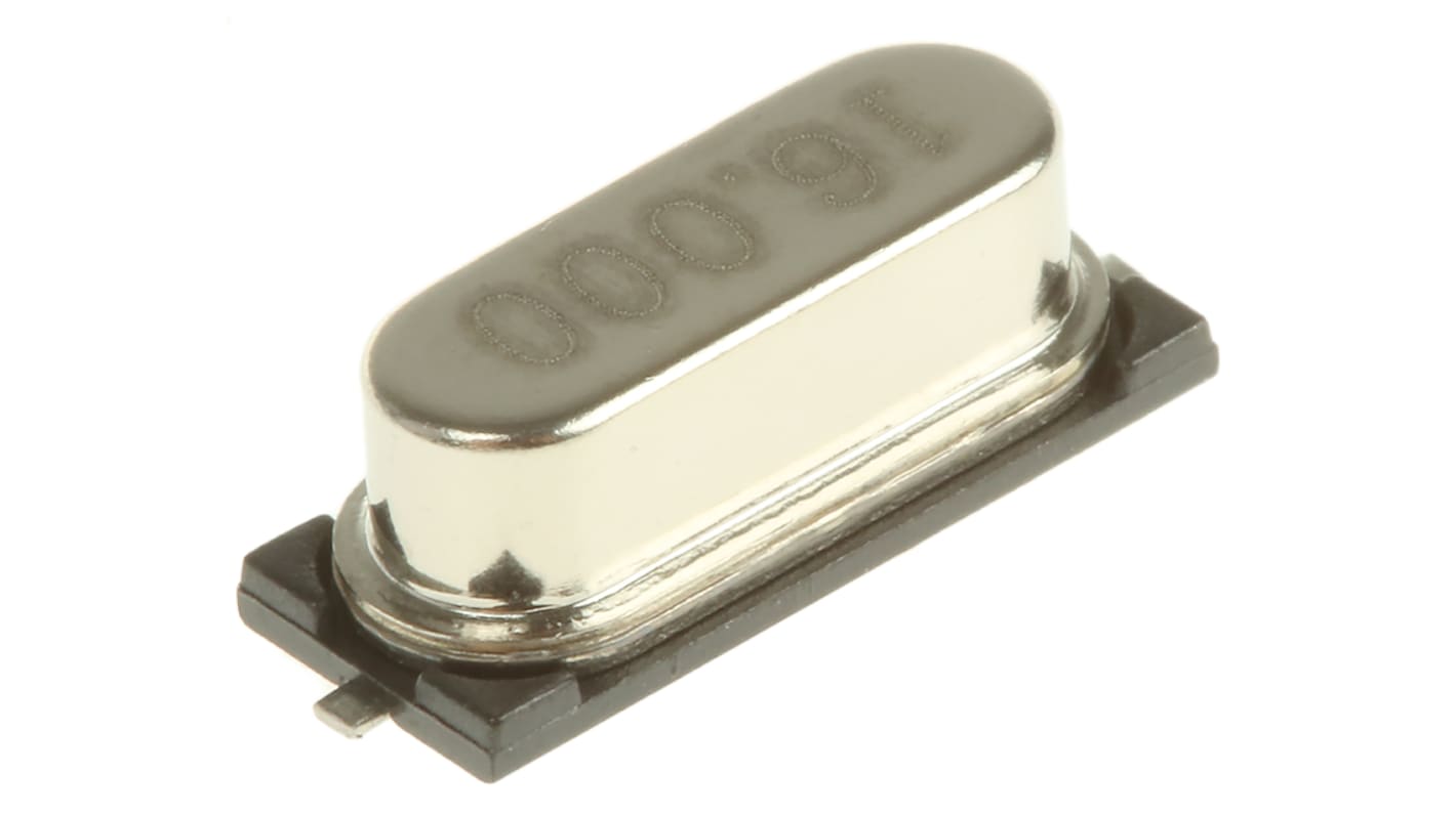 Euroquartz 16MHz Quarz, Oberflächenmontage, ±30ppm, 18pF, B. 4.5mm, H. 4.2mm, L. 12.4mm, SMD, 2-Pin