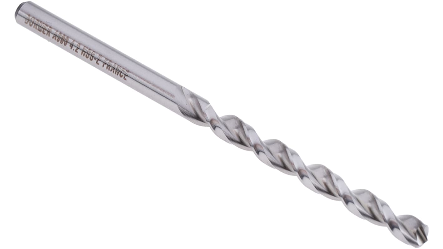 Dormer A900 Series HSCo Twist Drill Bit, 4.2mm Diameter, 75 mm Overall