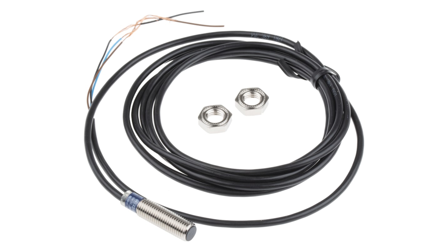 Telemecanique Sensors Inductive Barrel Proximity Sensor, M8, 2.5 mm Detection, PNP NO, 10 → 36 V dc