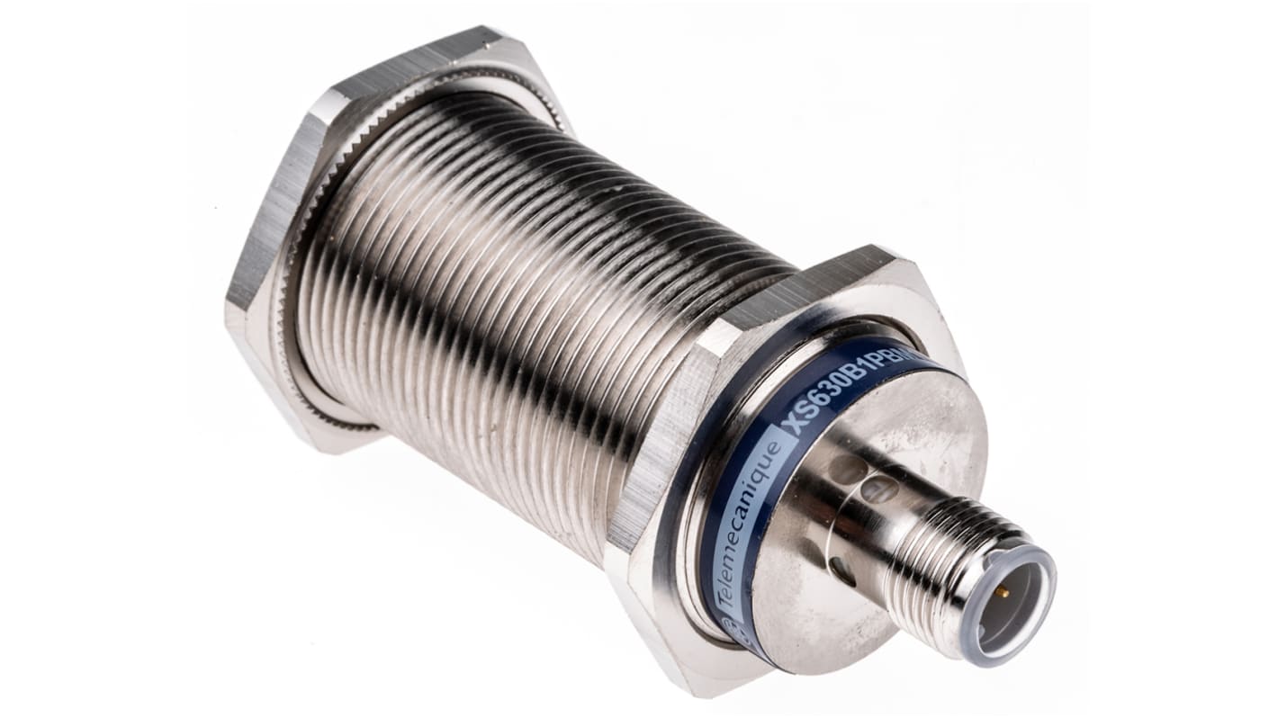 Rs-Online Sensore di prossimità Cilindro filettato Telemecanique Sensors M30 rilevamento 15 mm 12 → 48 V c.c